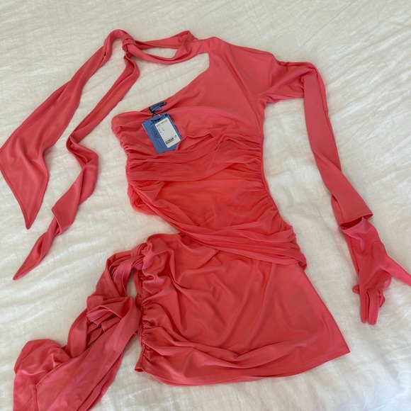 Mugler H&M Knot-Detail One-Shoulder Dress - Picture 3 of 8